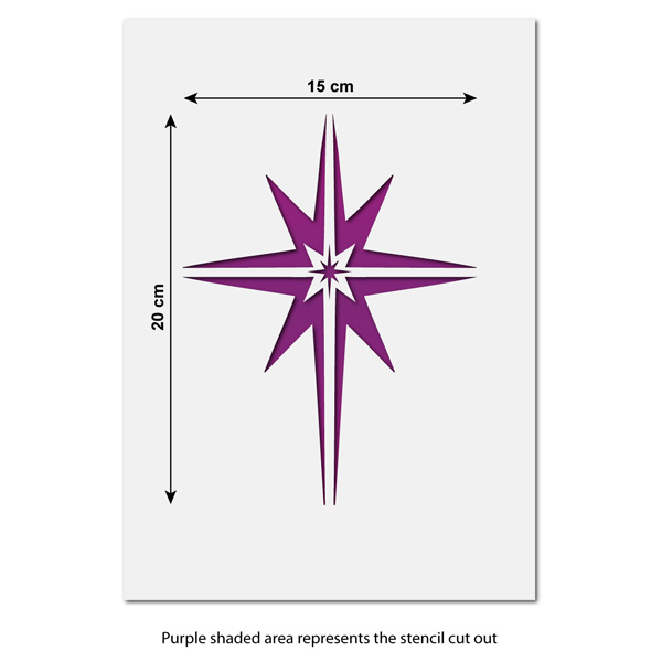 christmas-star-stencil-15-x-20-cm-craft-airbrush-stencil-ebay